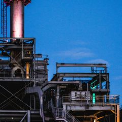 Industrial structure at dusk