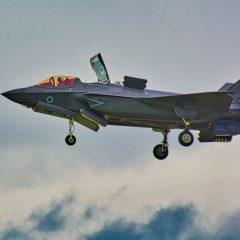 Military aircraft in flight